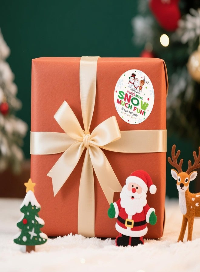 Anwyll Happy Holidays Stickers - 120Pcs 2Inch Holiday Envelope Seal Label Sticker Self Adhesive Merry Christmas Gift Stickers Hope Your Winter Break is Snow Much Fun Sticker for Card Student Teacher - Image 4